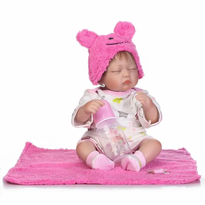 NPK 40cm toys infant Sleeping Girl Dolls 16 inch Realistic Soft Silicone Bonecas Twins Doll Baby brinquedos Newborn Kids Toys | Игрушки и