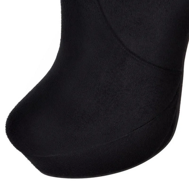 Женские замшевые ботфорты на платформе тонком высоком каблуке размеры 34