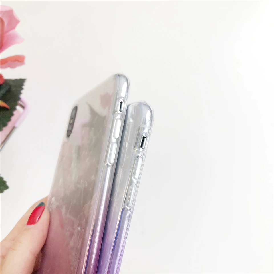 Радужный мраморный чехол для iphone XR XS MAX X 6 6s 7 8 Plus XiaoMi RedMi 6A Pro S2 5 Mi A2 A1 мягкий