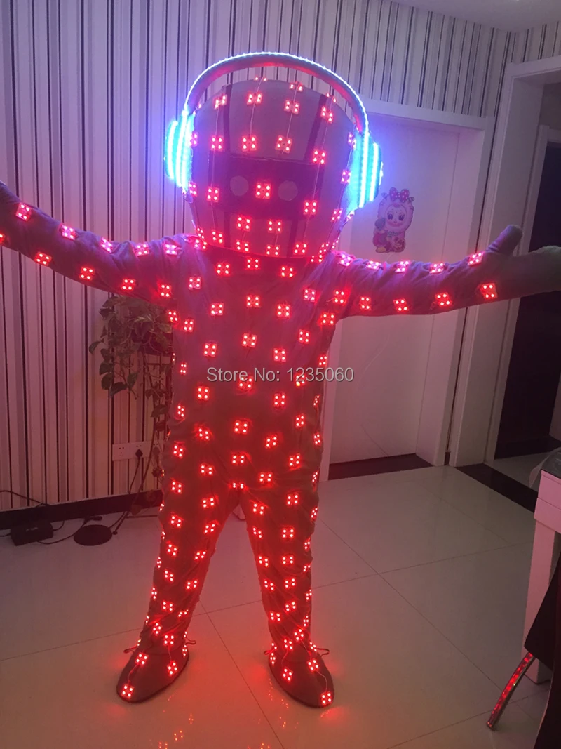 Красочные RGB светодиодный светильник для костюмированной вечеринки LED костюм