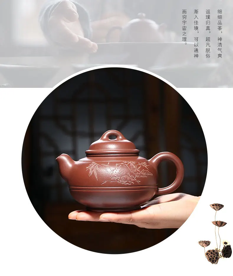 yixing горшок Zisha большая ручная работа, из фиолетовой глины чайник Китайский керамический чай заваренный чай da hong pao чайник