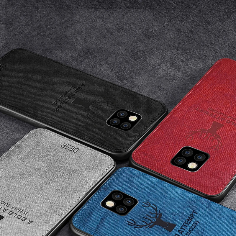 Классический тканевый чехол MUCHI для Huawei Mate 20 мягкая силиконовая рамка задняя