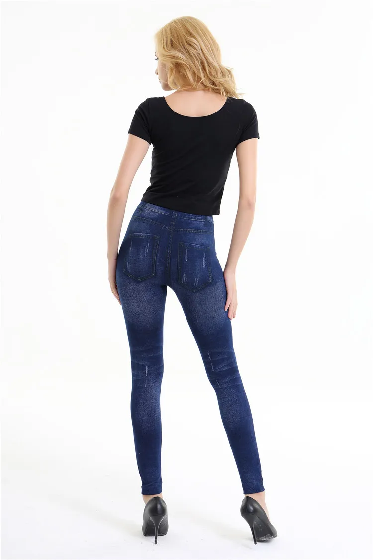 Женские обтягивающие леггинсы с рваными полосками облегающие джинсовые брюки