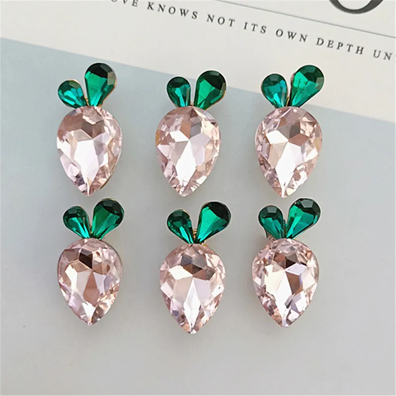 SEA MEW 10 шт 19 мм модный металлический сплав Кристалл Rhinestone морковь соединители Шарм