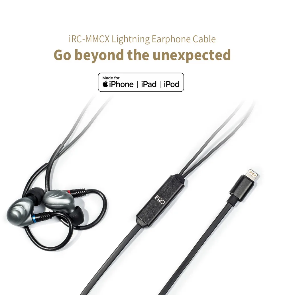 FiiO iRC MMCX кабель для наушников с микрофоном iPhone se/5S/6/7/8/x все в одном устройств