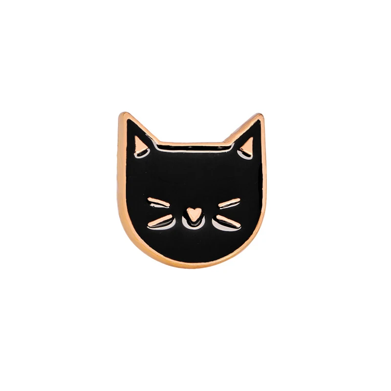 Set of 2 Cat Brooches Metal Enamel Pins for Women - Black and White Animal Lapel Badges for Denim Shirts, Perfect Festival Gift for Couples image 3