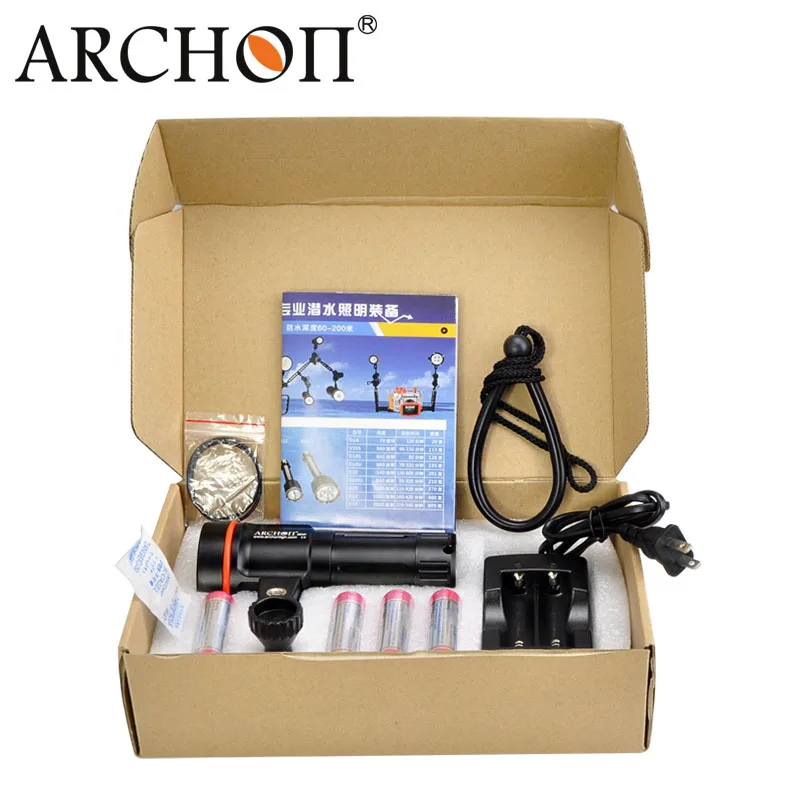 ARCHON W43VP D37VP вспышка для съемки видео светильник 8 * CREE XM L2 Макс 5200 люмен УФ красный
