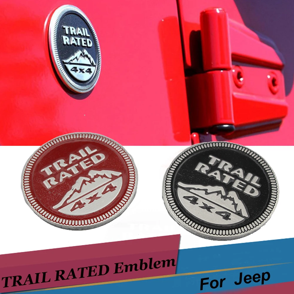 Стикер для кузова автомобиля Trail Rated 4X4 3D эмблема значок черный красный
