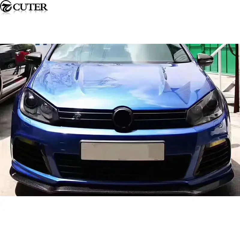Юбка для Golf 6 R20 из углеродного волокна передняя и задняя диффузор Golf6 MK6 11 13|side