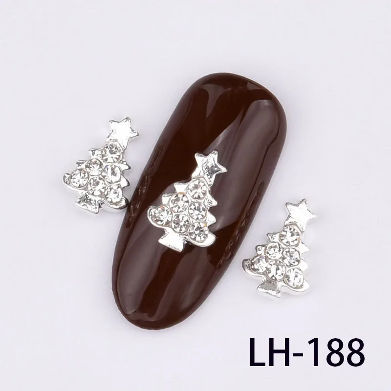 LH-188 10 шт. дизайн ногтей горный хрусталь драгоценный камень серии украшения Корона Роза Рождественская елка 3D Гламурные ногти аксессуары LH178-189 - Цвет: LH-188