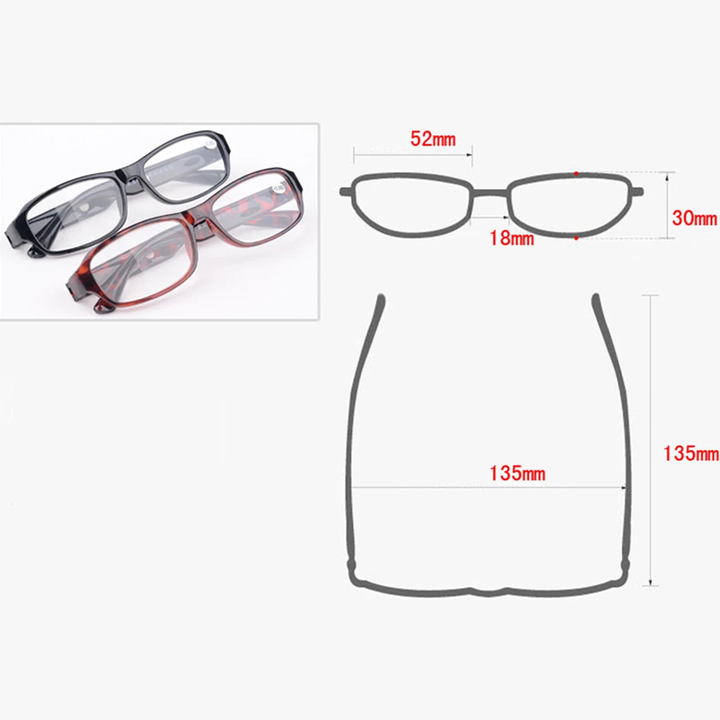 

Women Men Resin Reading Glasses Readers Presbyopia Lenses Portable Seniors Eyewear Magnifying Glasses