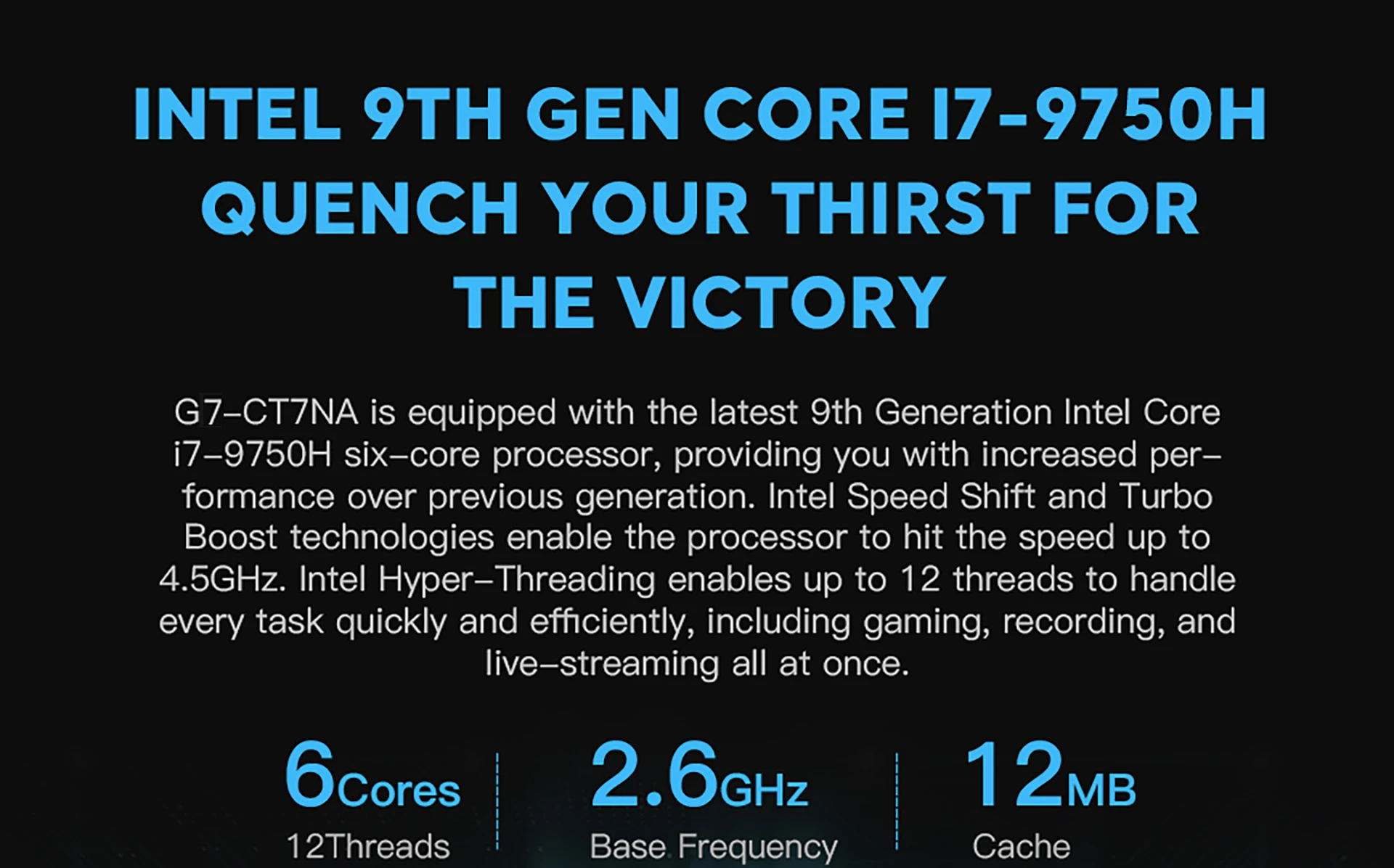 Ноутбук hasee G7-CT7NA для игр(Intel 9Gen i7-9750H+ GTX1660Ti 6G GDDR6/8G ram/512G SSD/17,3 ''144 HZ 72% NTSC ips/DOS