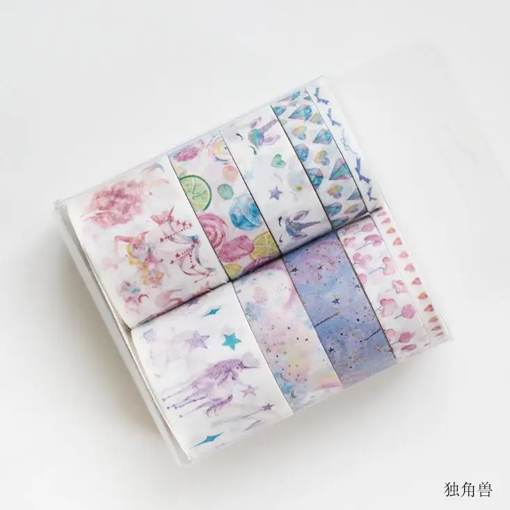 10 шт./компл. васи лента Starry sky Маскировочная Kawaii washitape рождественские наклейки