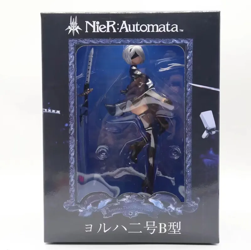 WITH BOX Игра NieR Automata модели Йорга тип B 2B сексуальная игрушка фигурка модель куклы Рождественский подарок 25 см - Цвет: WITH BOX