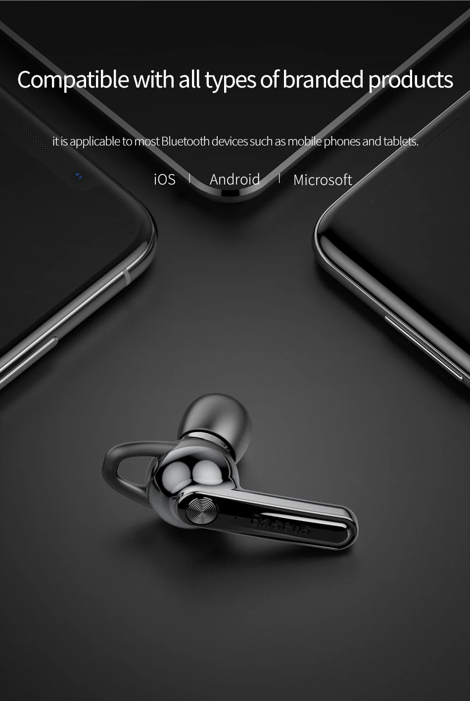 Baseus TWS Bluetooth наушники, беспроводная гарнитура, Магнитная Зарядка, стерео наушники, Handsfree Mini, настоящие беспроводные наушники для телефона