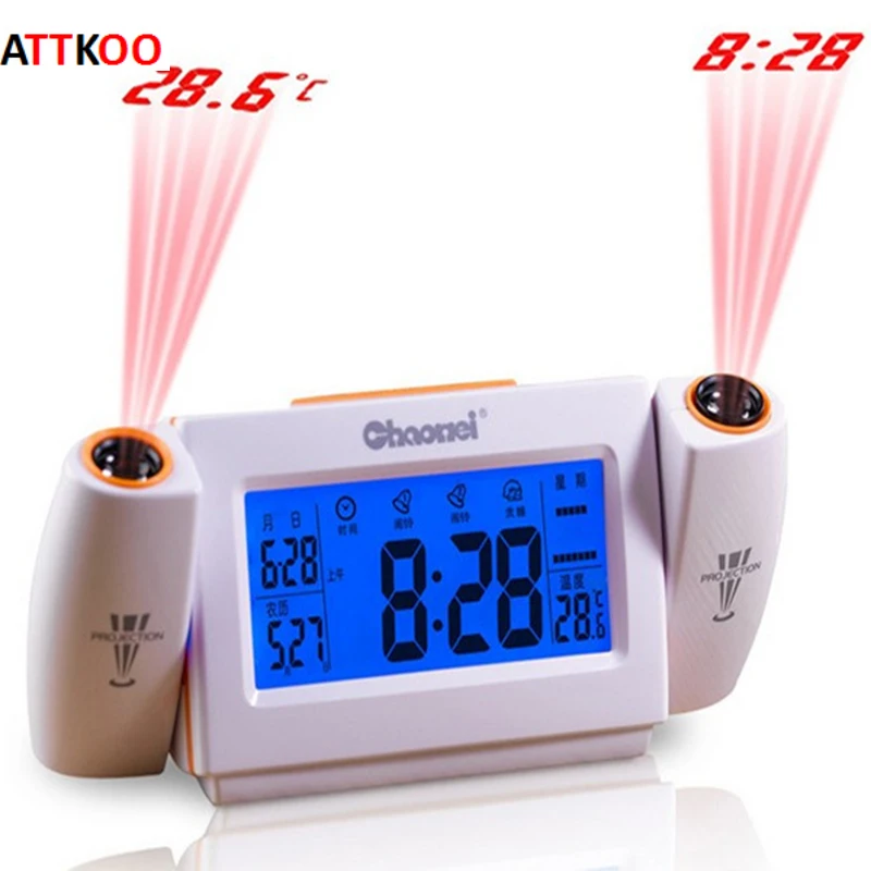 Светодиодный Будильник с двойным проекционным ЖК-экраном | Инструменты