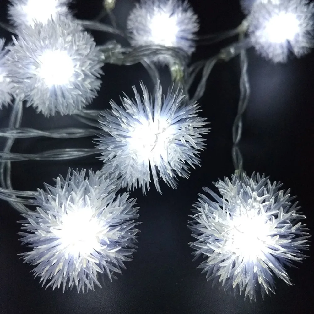 YIYANG хлопья 3 м 30LED праздник снежный ком светодиодные гирлянды AA батарея событие