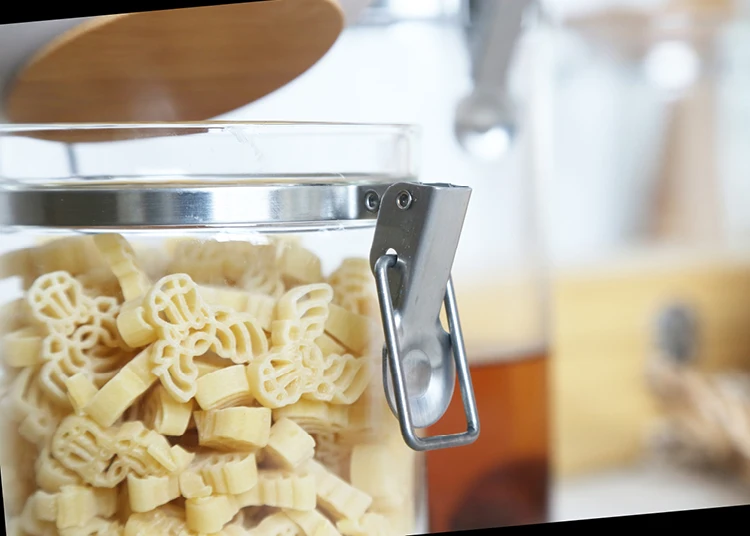 1800ml zakka borosilicate glass storage bottles jars with lid large capacity honey candy jar kitchen container | Дом и сад