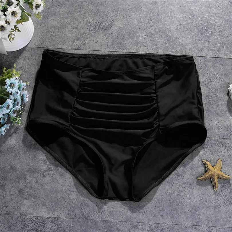 Новинка 2019 летнее женское повседневное простое бикини с высокой талией и рюшами