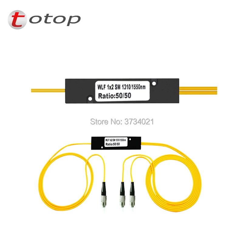 1x2 FC APC ABS PLC оптический разветвитель черный Цвет одномодовый Splitter 1310nm/1550nm