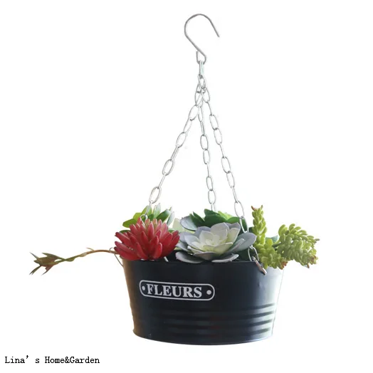 

eco paint metal sheet decorative hanging flower planters