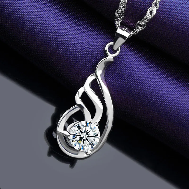 Silver pendant s925 silver jewelry wholesale necklace accessories short paragraph clavicle chain anti-allergy hot | Украшения и