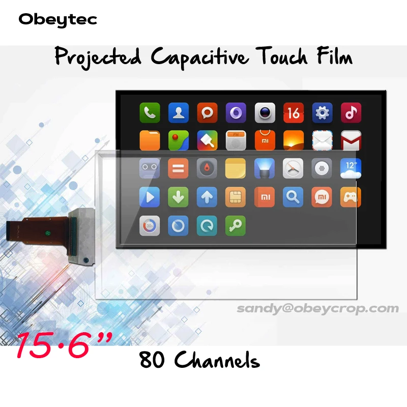 Obeytec 15 6 &quotИнтерактивная Сенсорная Пленка широкий экран прозрачность usb-порт