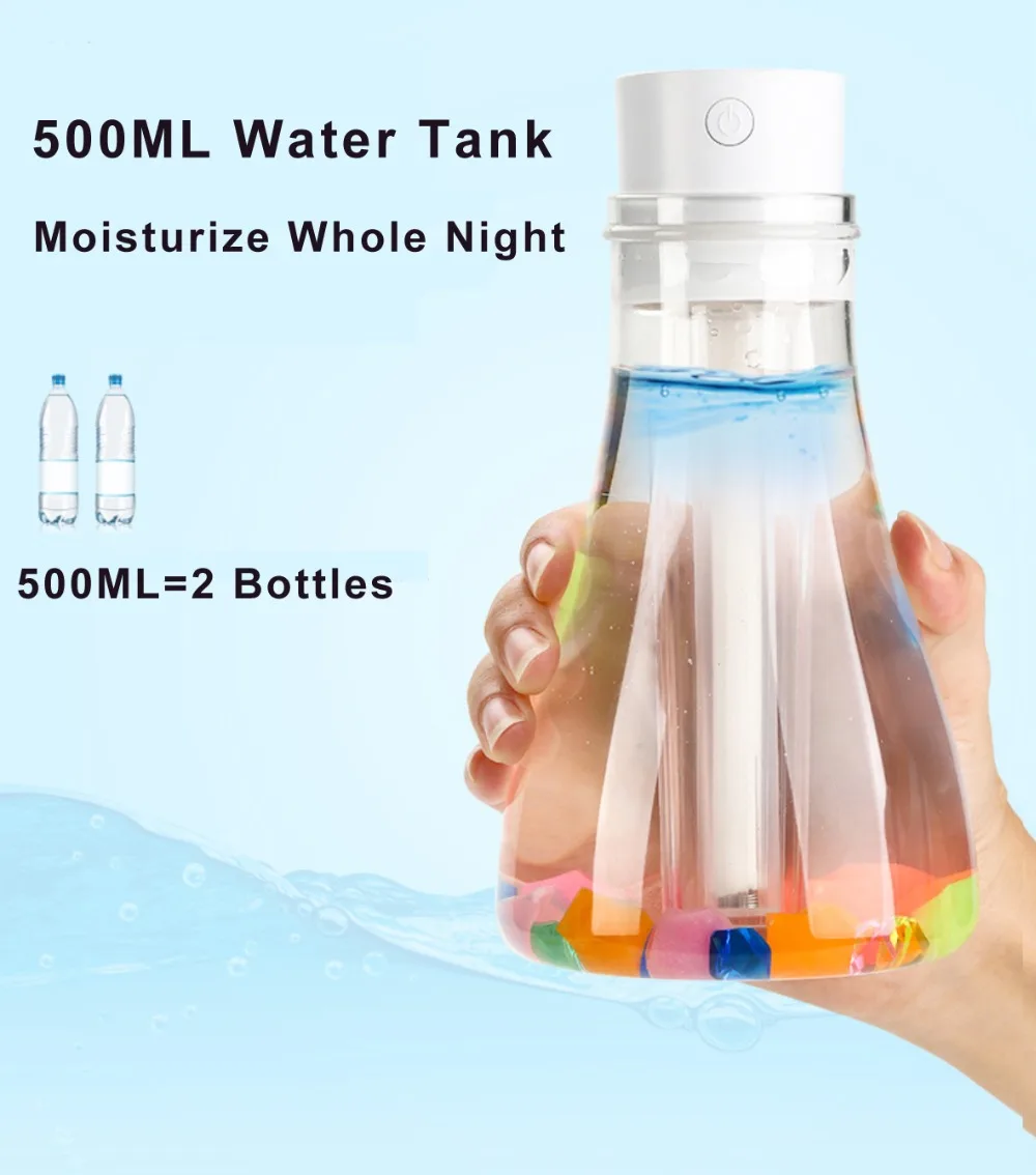 Светодиодный увлажнитель воздуха Wish Bottle Promise 500 мл ультразвуковой диффузор