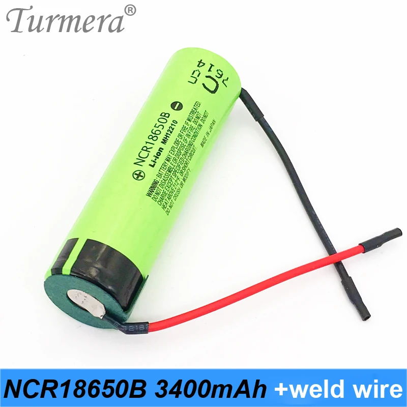 ncr18650b 18650 3400mah аккумулятор 3,6 v сварочный провод Аккумулятор для шуруповерта и power bank turmera