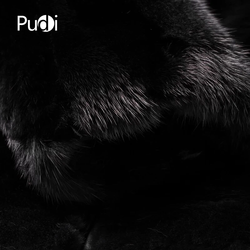 PUDI 2019 зимние Для мужчин новая мода натуральный мех норка меховая жилетка куртка