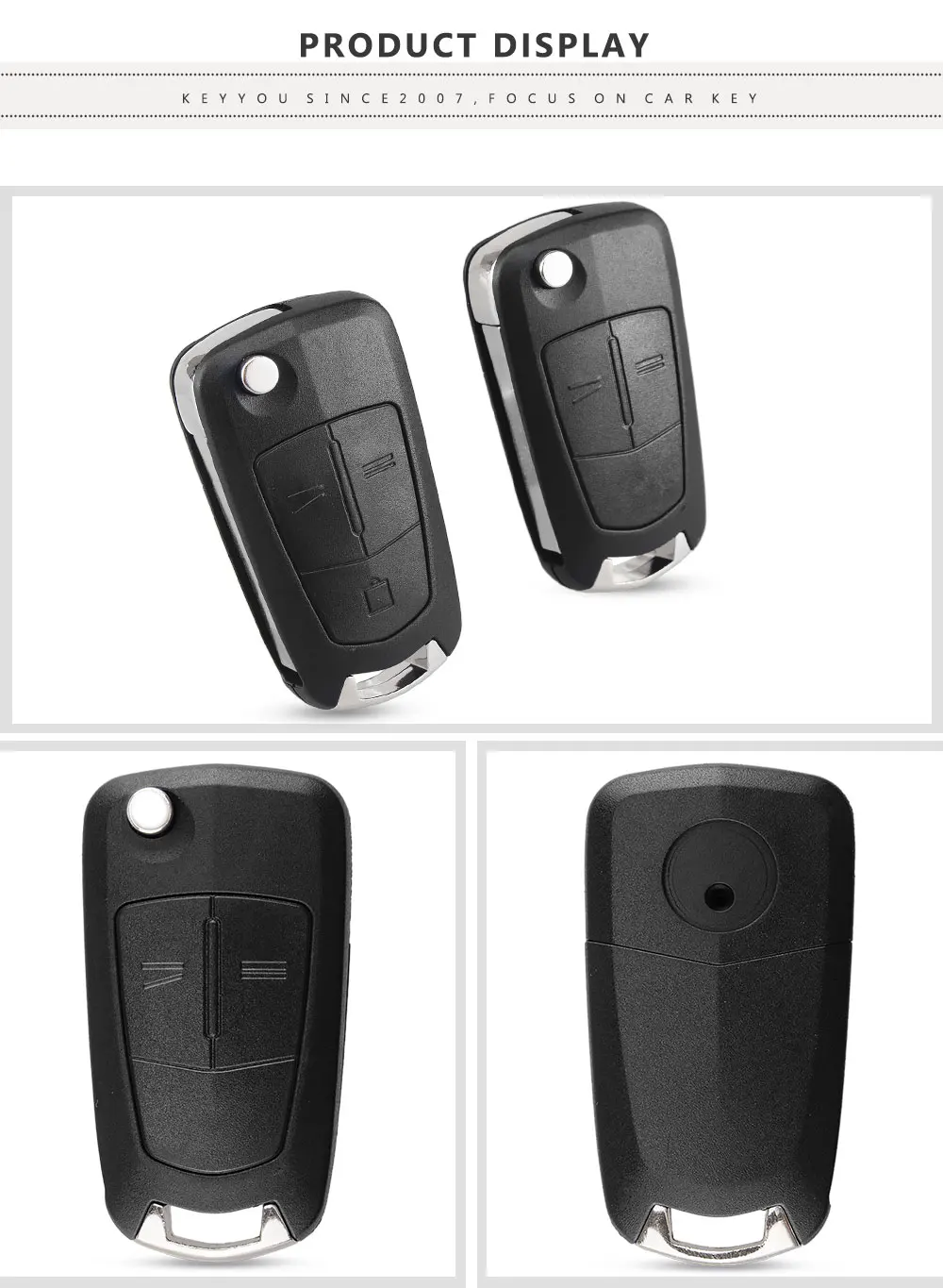 KEYYOU 2 кнопки откидной складной чехол для ключей брелок для Vauxhall Opel Corsa Astra Vectra Signum Автомобильный Брелок чехол