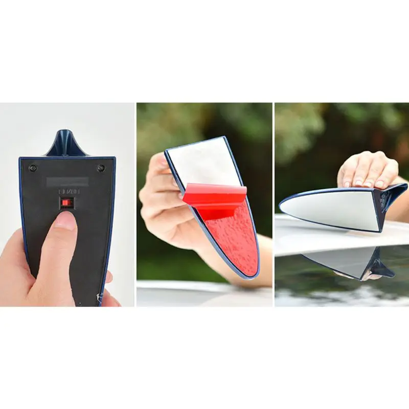 Автомобильная антенна на солнечной энергии в форме плавника акулы светодиодная