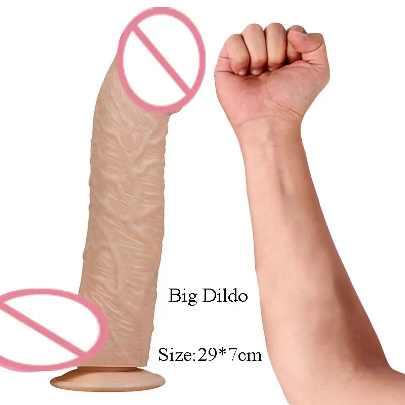 

DLX Super Thick Huge Dildo Extreme Big Realistic Dildo Sturdy Suction Cup Penis Dick Dong Adult Sex Product Sex Toys for Women