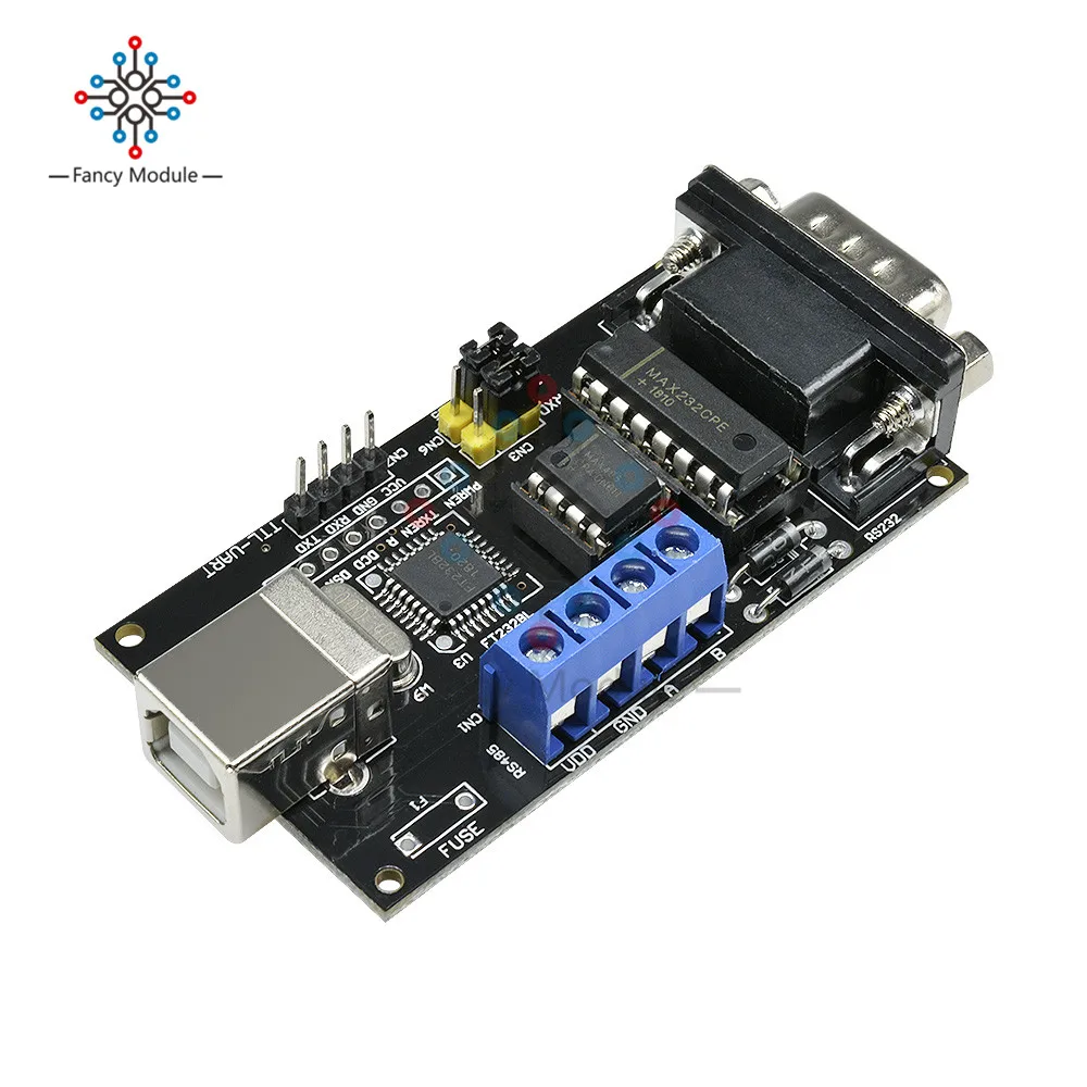 

FT232BM/BL FTDI Standard USB to Serial RS232 TTL UART RS485 Converter DB9 Adapter Controller Module Board For Arduino