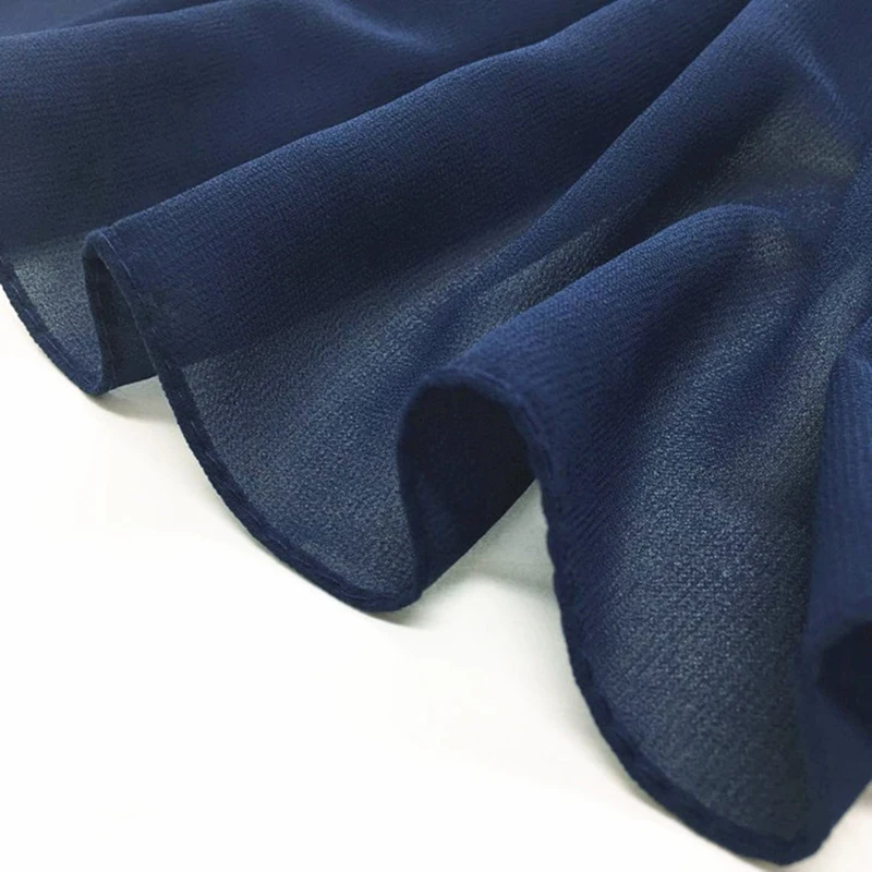 2018 мусульманский однотонный перламутровый шифоновый хиджаб высокого качества