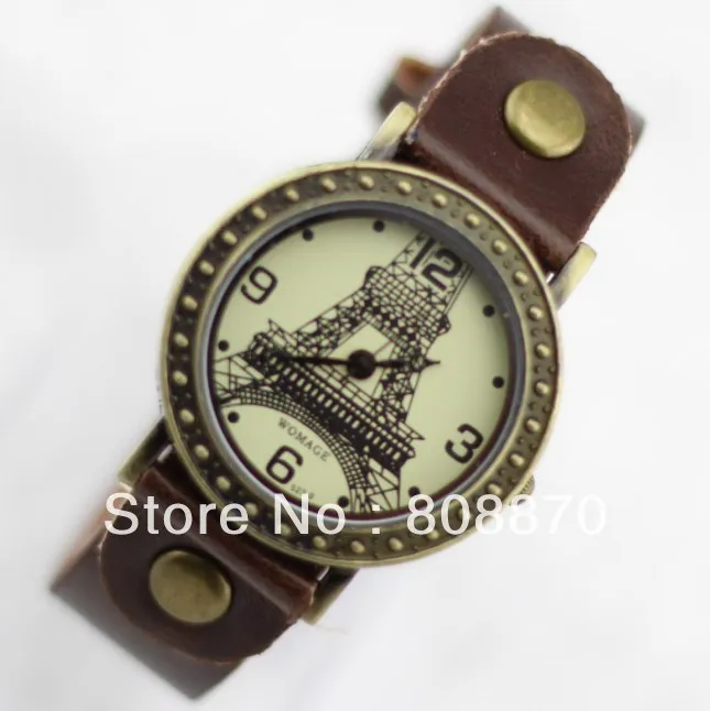 Woman Casual Watch Eiffel Tower Surface Fashion Quartz Watches Leather Strap 3 Colors lady dress watches Hot Sale wristwatches | Наручные