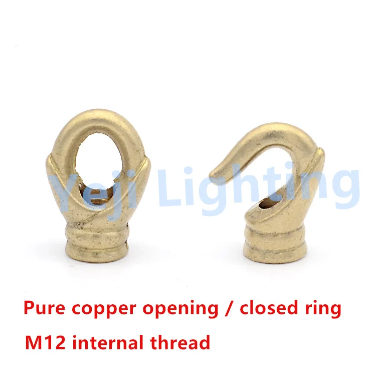 Медное M12 замкнутое Открытое кольцо латунный крючок для люстры Потолочная