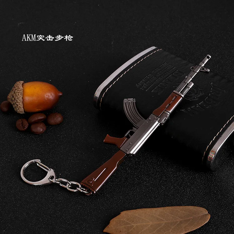 Горячая игра 38 стилей PUBG CS GO брелоки в виде оружия AK47 модель оружия 98K снайперская винтовка брелок для мужчин Подарки сувениры 12 см