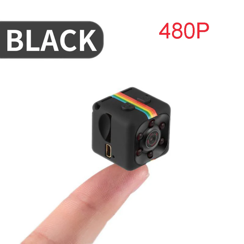 Black SQ11 мини камера 480P датчик ночного видения Видеокамера мини видеокамера Спортивная камера Автомобильный видеорегистратор Видео Диктофон поддержка 32g карта - Цвет: Black