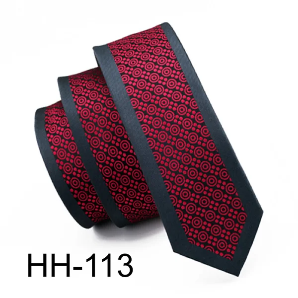 HH113 Новинка года, 20 стилей, модный тонкий галстук, узкие шелковые мужские галстуки Свадебный вечерний для жениха,, ширина 5,5/6 см - Цвет: HH113