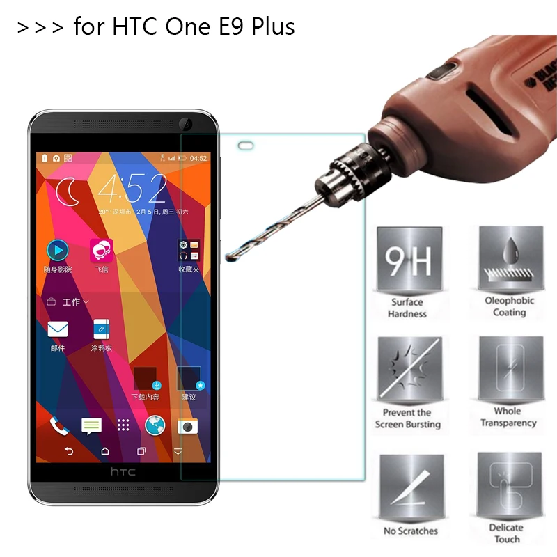 2 шт./лот закаленное Стекло для htc один E9 плюс Экран протектор Защитная пленка