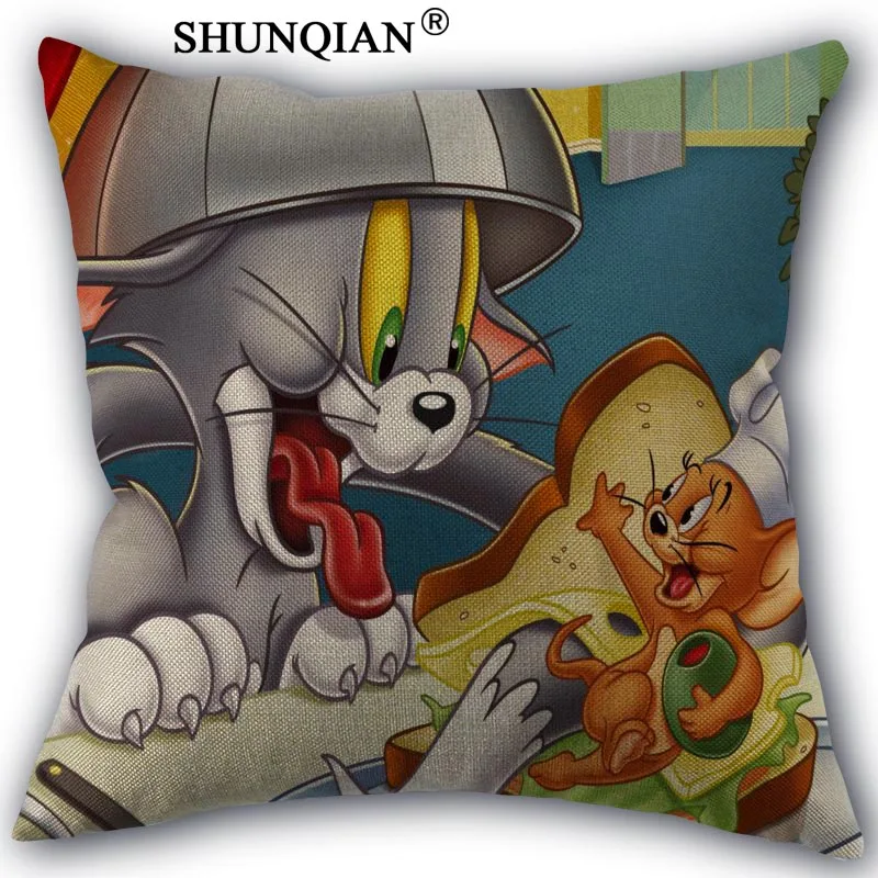 Pillowcase Наволочка Том и Джерри на заказ, наволочки из хлопка на заказ, Декоративная Подушка для домашнего интерьера - Цвет: Pillowcase
