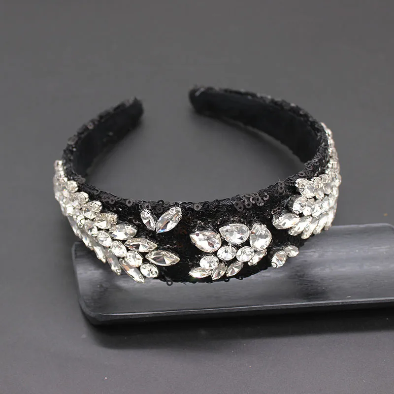 Барокко железа с цветочным принтом повязка на голову жемчужным цветком