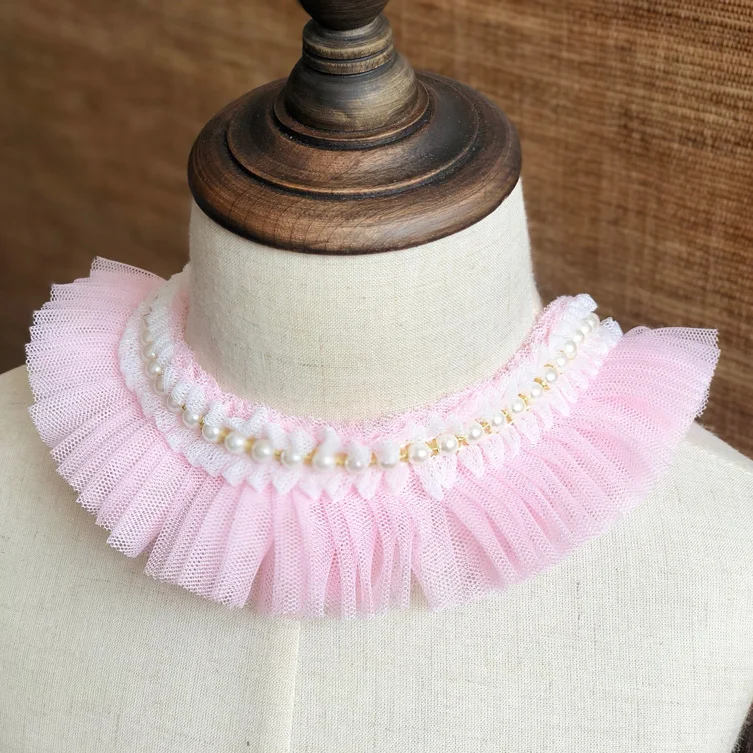 5yard/lot 5 см 1 96 &quotШирина розовый/бирюзовых бус сетки жатой ткани Вышивка лентами