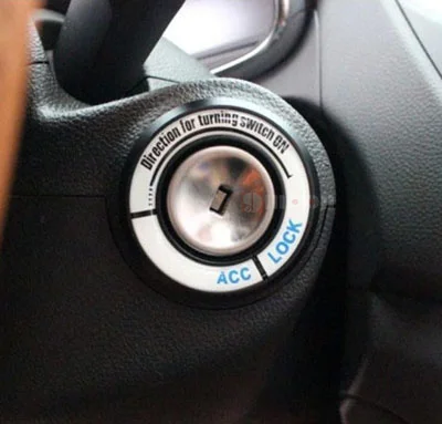 Черный Светящаяся наклейка на зажигание брелок для Nissan Teana X-Trail T32 Rogue Livina Sylphy Tiida Sunny March Murano Geniss Juke Almera Qashqai - Название цвета: Черный