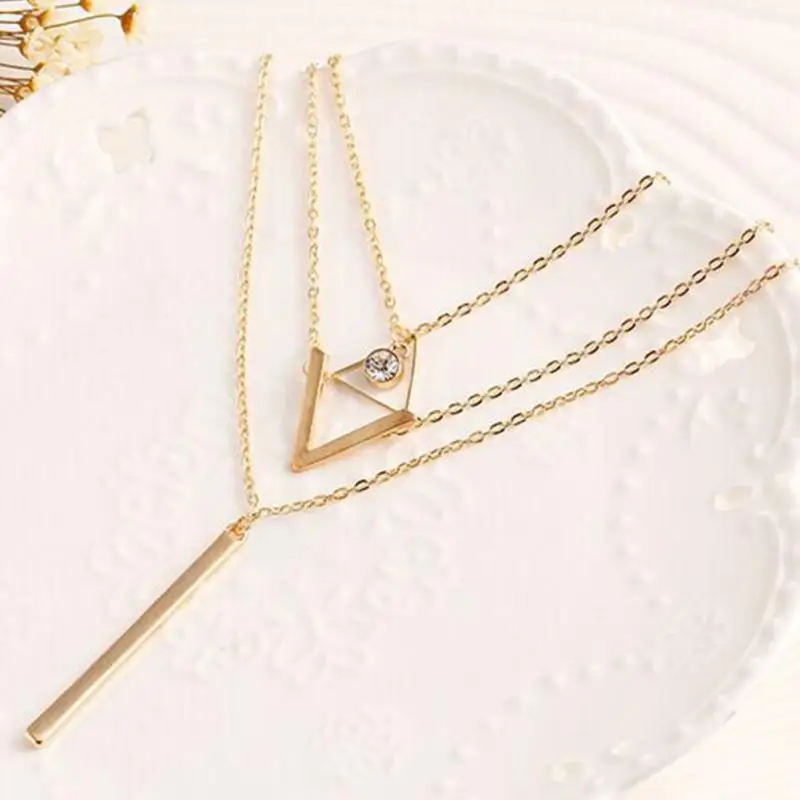 2018 новый шарм Цепочки и ожерелья Jewelry Многослойные колье коренастый заявление