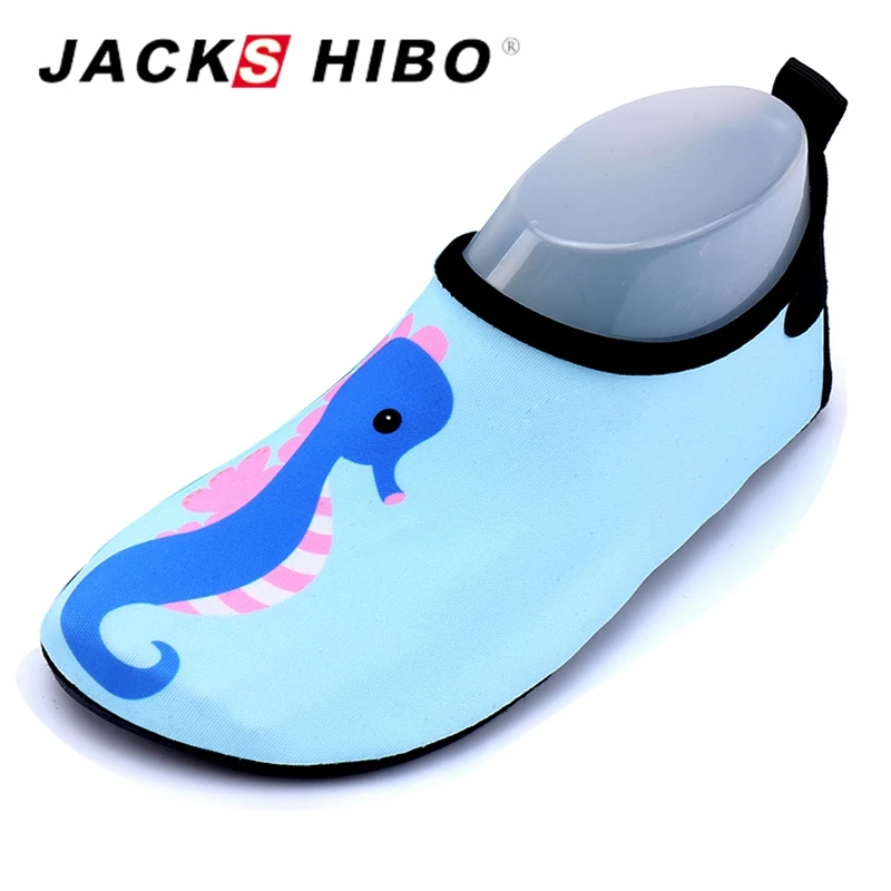 JACKSHIBO/Детская водонепроницаемая обувь; пляжная детская обувь для бассейна; Милая водонепроницаемая обувь на плоской подошве; плавательная обувь для младенцев; Тапочки