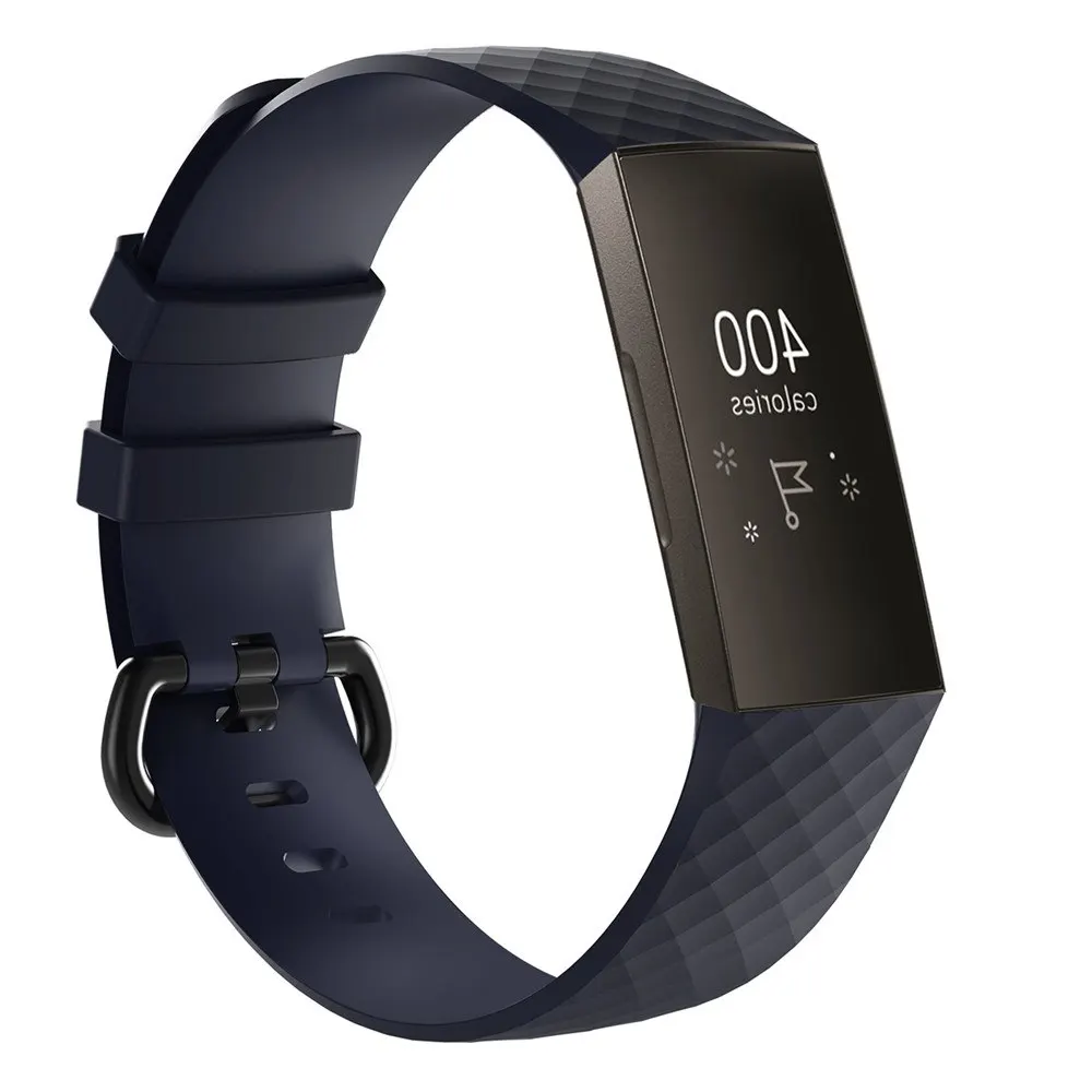 Силиконовый браслет на запястье для Fitbit заряд 3 Фитнес фитнес-трекер часы ремешок