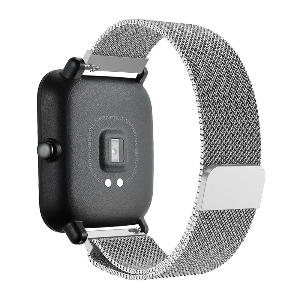 20 мм браслет для Amazfit ремень стальной Xiaomi Huami Bip Youth Смарт часы ремешок