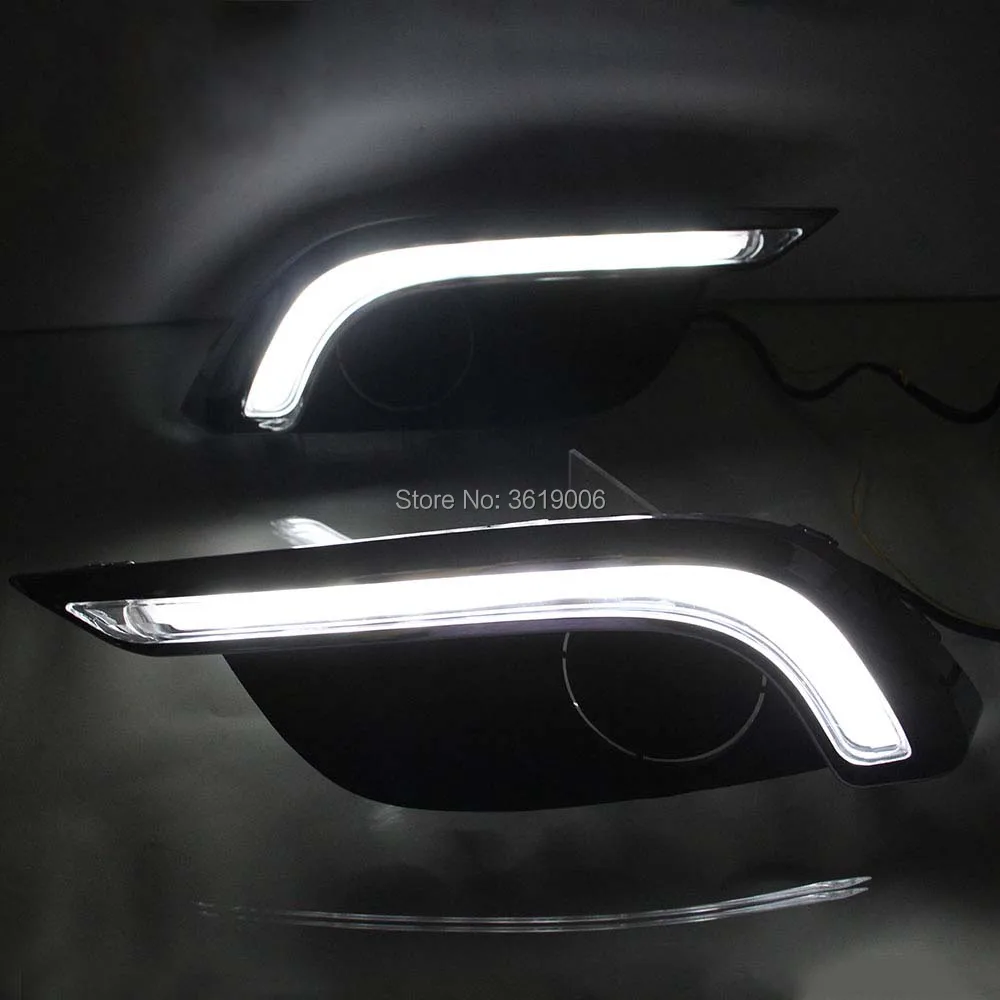 SmRKE для Chevrolet Aveo 15 16 светодиодный DRL Габаритные огни белый дальнего света + желтый